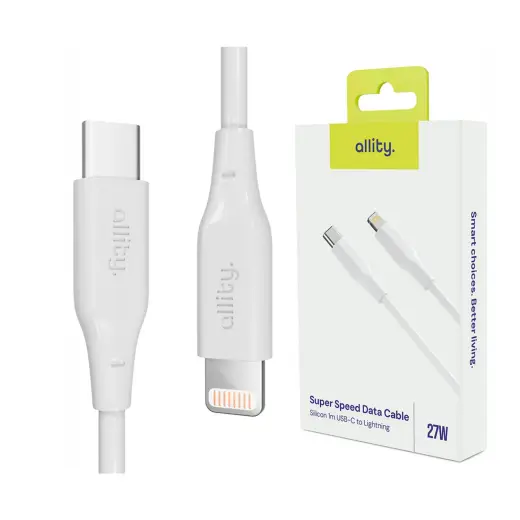 Allity cable AUC-02 USB-C - Lightning 1.0 m 27W white