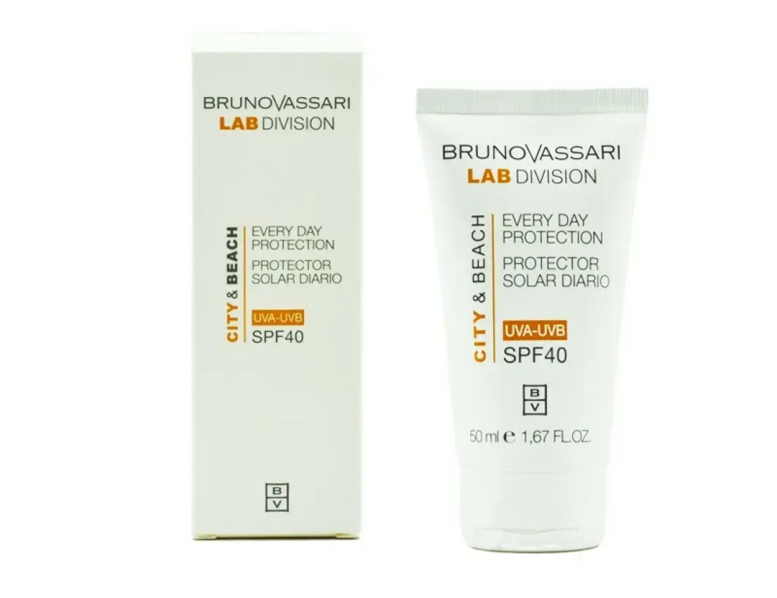Bruno Vassari, City & Beach, Titanium Dioxide, Hydrating, Morning, Cream, For Face, SPF 40, 50 ml