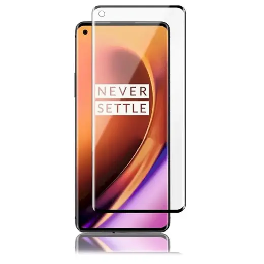 Fusion Full Glue 5D Tempered Glass Aizsargstikls Pilnam Ekrānam OnePlus 8 Pro Melns