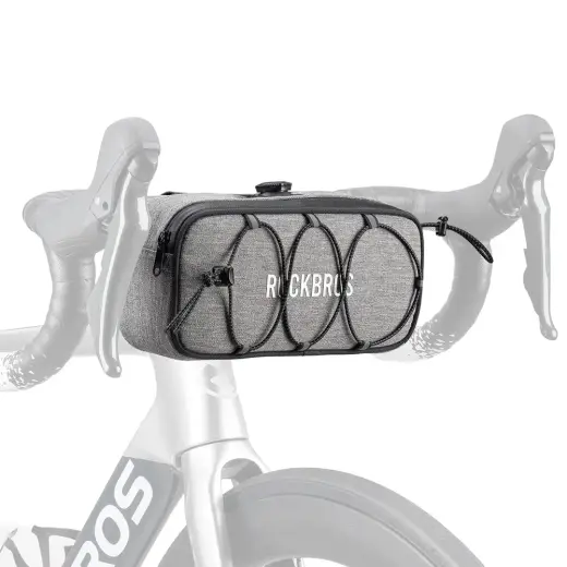 Torba na kierownicę 1,9L Rockbros TL001 ROAD TO SKY wodoodporna – szara