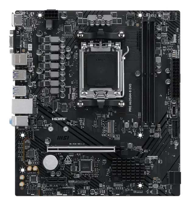 MSI PRO A620AM-B EVO motherboard AMD A620A Socket AM5 micro ATX