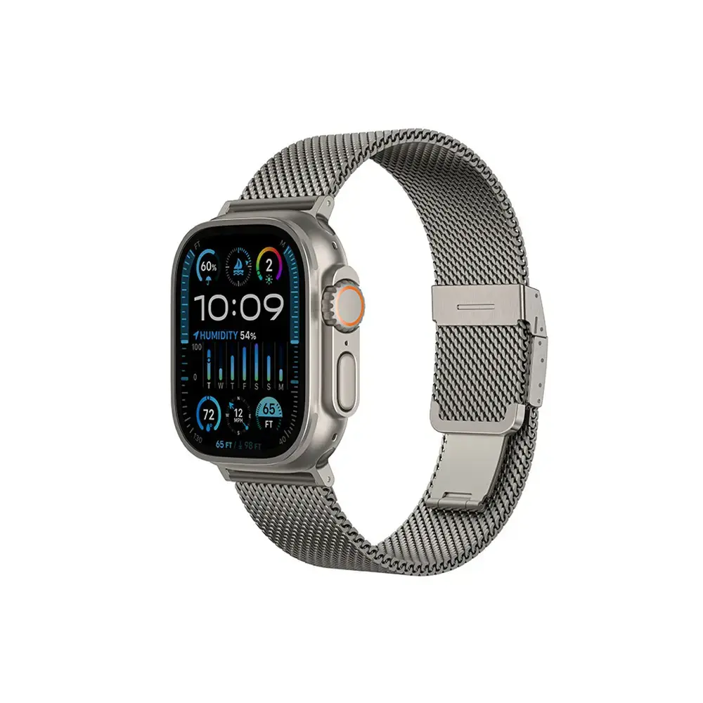 AmazingThing viedpulksteņa siksniņa priekš Apple Watch (38/40/41/42/44/45/46/49 mm) | nerūsējošs tērauds | sudraba krāsā