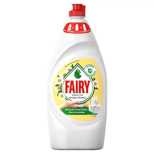 Trauku mazgāšanas līdzeklis FAIRY Chamomile & Vitamin E, 900 ml