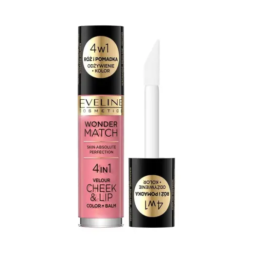 Eveline Cosmetics, Wonder Match 4in1, Lip & Cheek Balm 2-In-1, 03, 4.5 ml