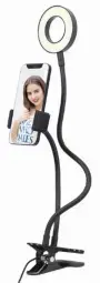 Gembird LED Selfie Ring Light with Phone Holder