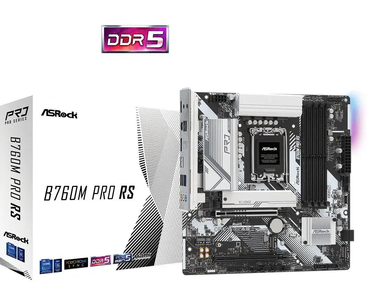 Motherboard B760M Pro RS s1700 4DDR5 DP|HDMI mATX 