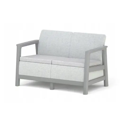 Dārza dīvāns divvietīgs Scandi Linea 2 Seater Sofa gaiši pelēks/tumša tērauda pelēks