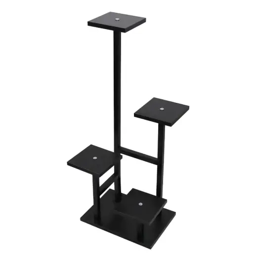 Flower stand, 4-slot, 40x40x105cm, black