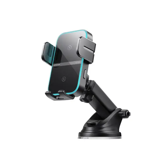 Joyroom JR-ZS246 S automaatne auto telefonihoidik iminapaga 15W juhtmevaba laadimisega must
