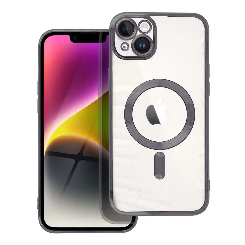 Case for iPhone 14 PLUS Electro Mag Cover compatible with MagSafe black