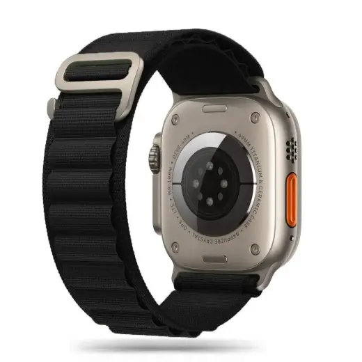 Tech-Protect Nylon Pro išmaniojo laikrodžio dirželis Apple Watch 4/5/6/7/8/9/SE/Ultra 1/2 (42/44/45/49 mm) | nailoninis | juodas