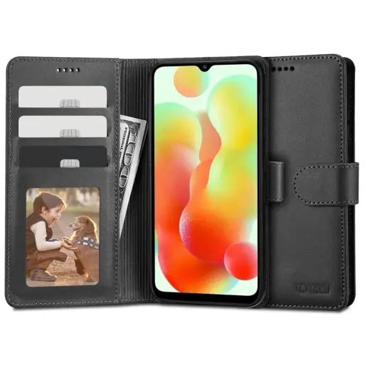 Tech-Protect Wallet book type phone case for Redmi 12C black