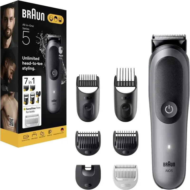 Braun All-in-One Series 5 AIO5520 Hair and Body Care Set 7-in-1 1 Pc