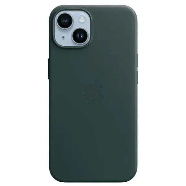 Etui Apple MPPA3ZM|A iPhone 14 Plus | 15 Plus 6.7" zielony|forest green Leather Case MagSafe