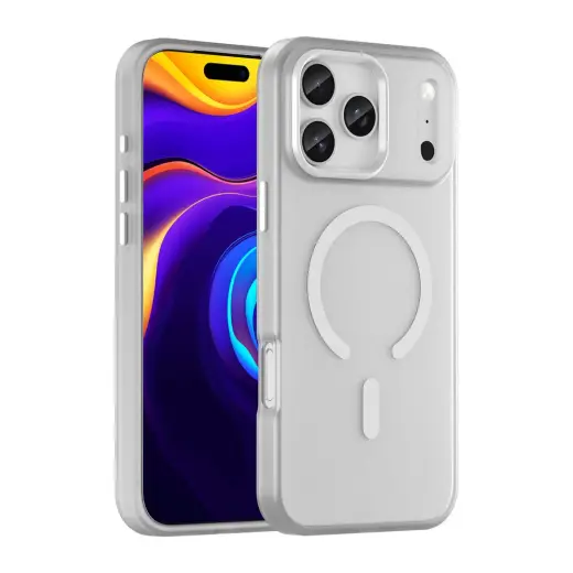 Magnetic Abrasive phone case with MagSafe support for iPhone 17 Pro Max white
