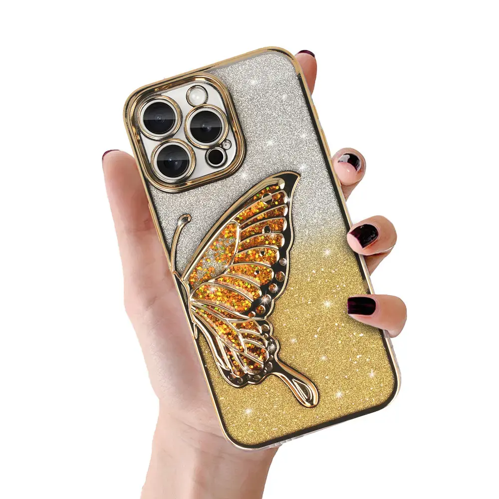 Tel Protect Butterfly Water Case for Iphone 16 Pro gold