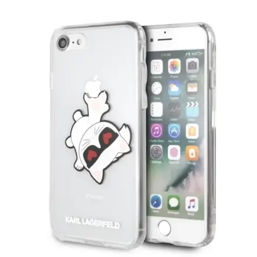 Karl Lagerfeld Choupette Fun чехол для телефона для iPhone 7 | iPhone 8 | SE 2020 | SE 2022 прозрачный
