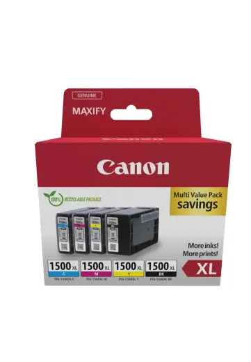 Tintes kārtridžu komplekts Canon PGI-1500XL 9182B010 melns/ciāns/purpursarkans/dzeltens