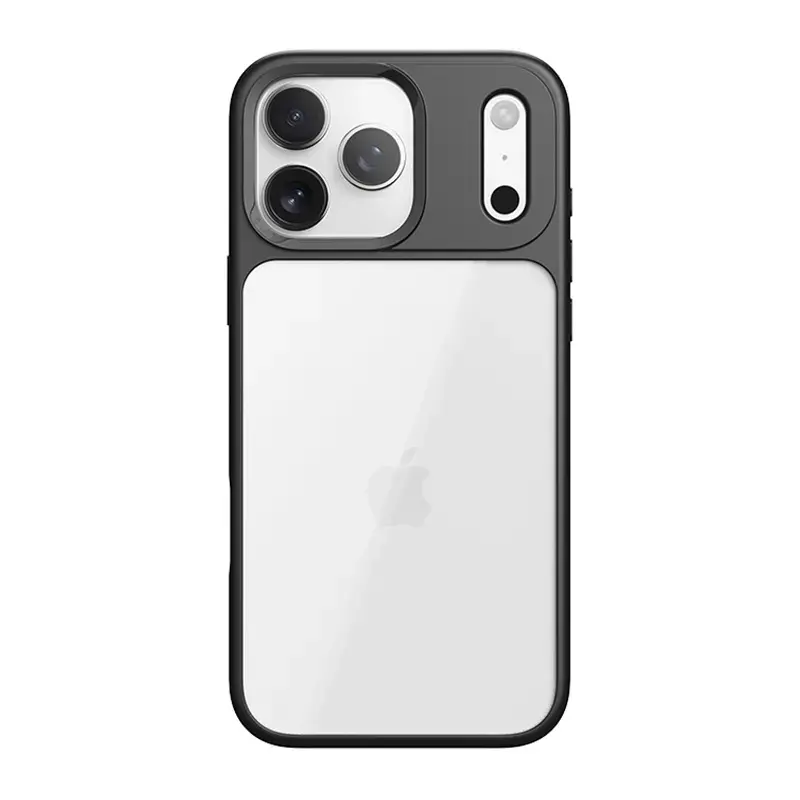 Rock Guard Lens Protection Series maciņš telefonam iPhone 17 Pro caurspīdīgs melns