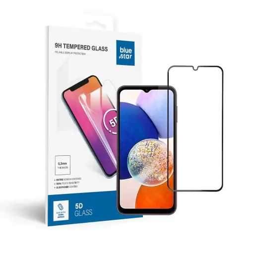 Blue Star 5D tempered glass for phone Galaxy A14 5G