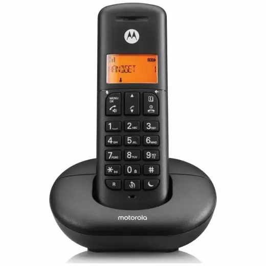 Cordless landline phone  Motorola E201 black