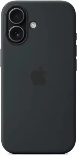 Silicone чехол с поддержкой MagSafe для телефона iPhone 17 чёрный
