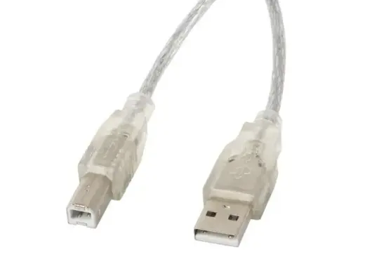 Cable USB 2.0 AM-BM 3M Ferryt transparent