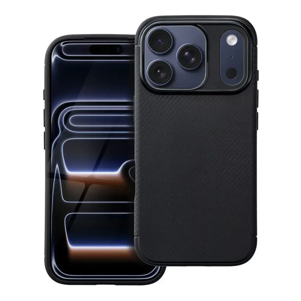 Carbon Premium maciņš telefonam iPhone 17 Pro melns