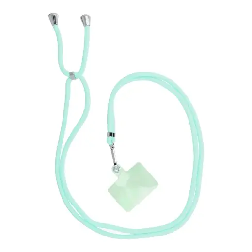 SWING (6mm) Phone lanyard, Phone pendant with adjustable length / cord length 165cm (max 82.5cm in the loop) / on the shoulder or neck - lite green