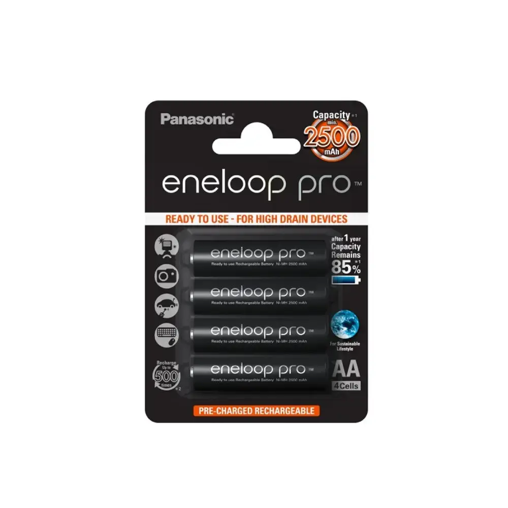Panasonic Eneloop Pro R6|AA 2450mAh rechargeable – 4 pcs blister