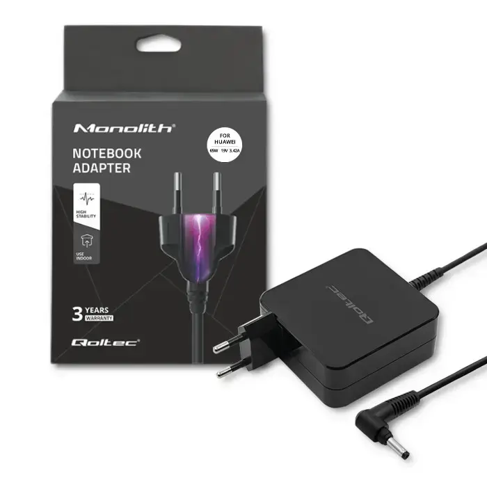 Qoltec Power adapter for laptop Huawei 65W | 19V |3.42A | 4.0*1.7