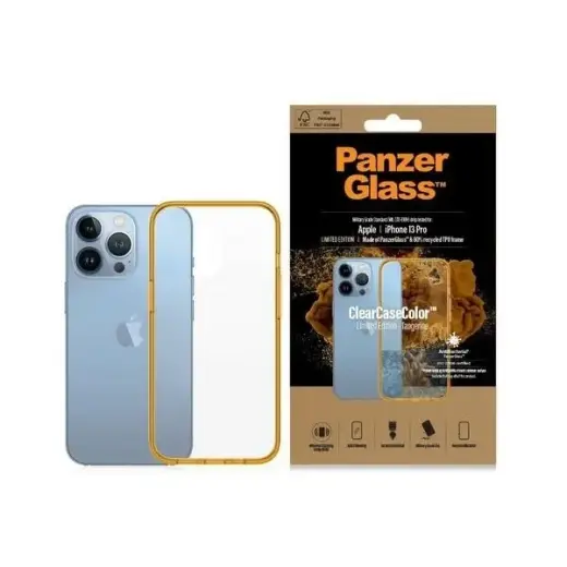 PanzerGlass ClearCase tempered glass for phone iPhone 13 Pro transparent yellow
