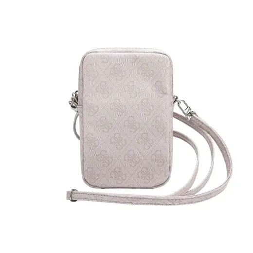 Guess PU 4G Triangle Logo Wallet Phone Bag Zipper Pink (Damaged Package)