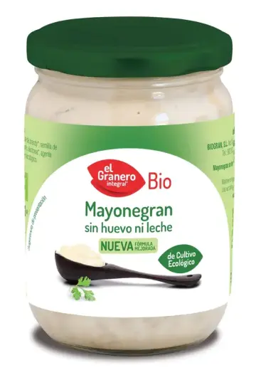 Granero Mayonegran Mayonesa Sin Huevo Bio 247 Gramos