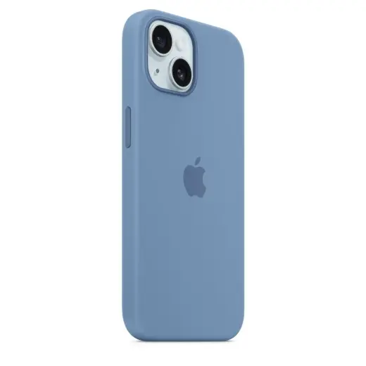 Apple Silicone Magsafe telefono dėklas, skirtas iPhone 15, Winter Blue