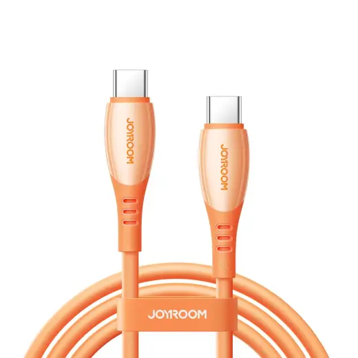 Joyroom S-A59 datu pārraides un uzlādes vads | USB-C uz USB-C | 60W | 1.2m | oranžs