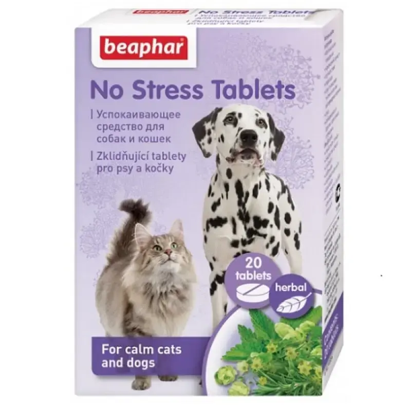Nomierinošs l­īdzeklis : Beaphar No stress Tablets Dog/Cat, 20 tbl.