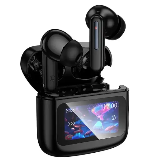 Wireless earphones Hoco with touch screen TWS EQ14 black