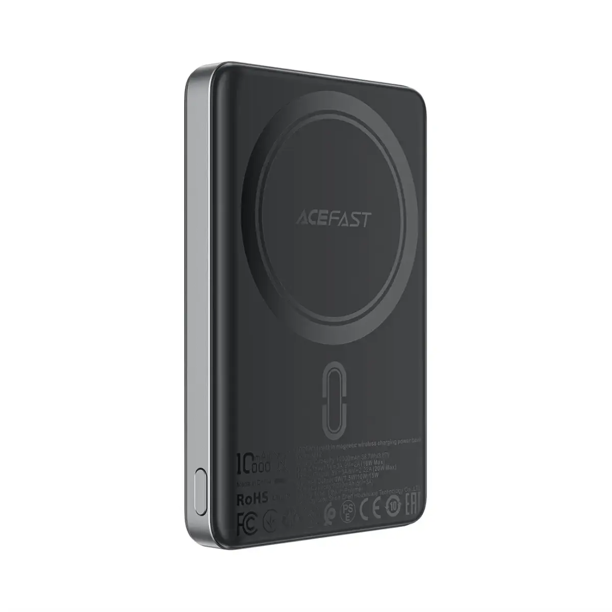 Acefast M12 external battery (powerbank) | 10000 mAh | 20W | USB-C, MagSafe | black