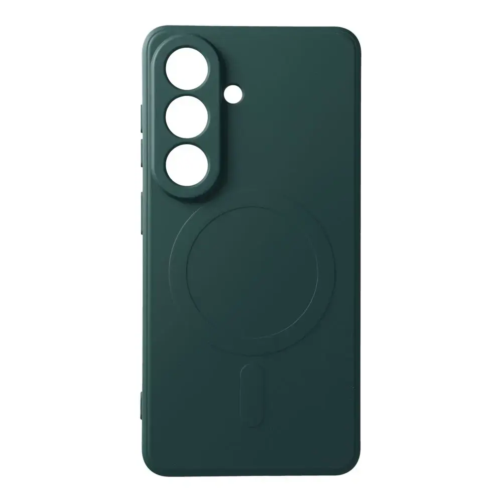 Silicone Mag Cover maciņš ar MagSafe atbalstu telefonam Samsung Galaxy S26 (S942) zaļš