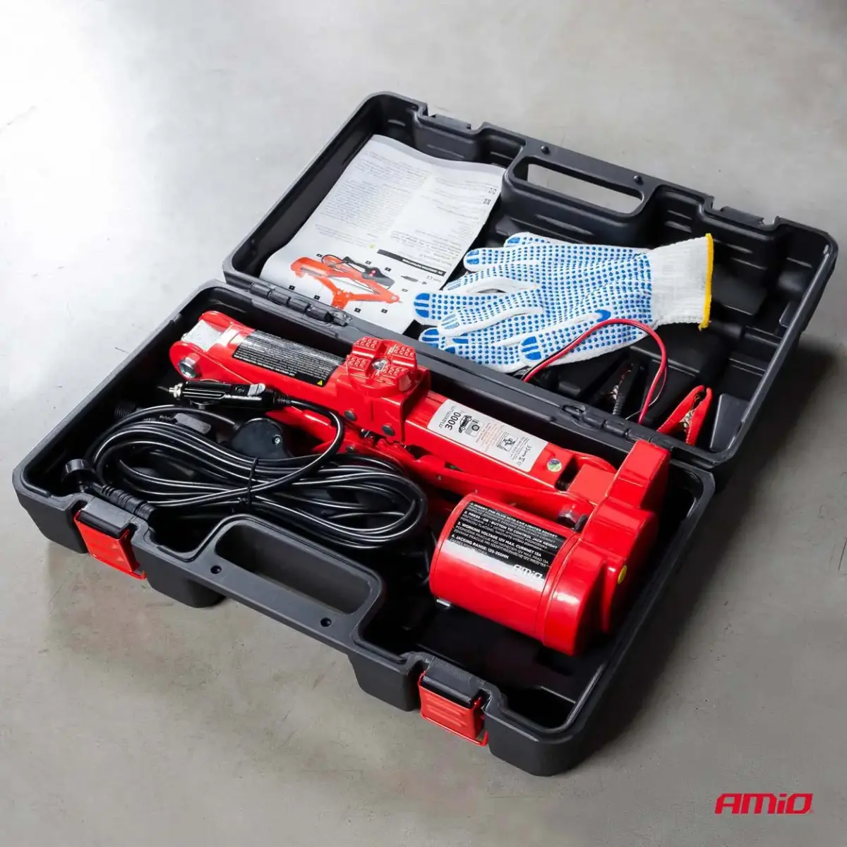 Electric Scissor jack with remote and repair KIT 3T 12V AMIO-02406