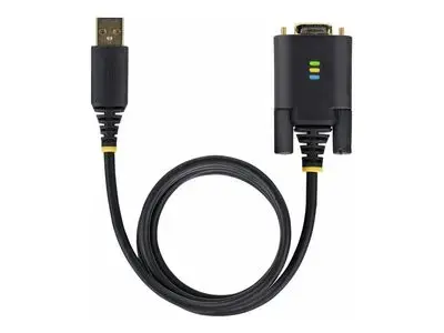 StarTech.com 3ft (1m) USB to Serial Adapter Cable, Interchangeable DB9 Screws|Nuts, COM Retention, USB-A to DB9 RS232, FTDI IC, Level-4 ESD Protection, Windows|macOS|ChromeOS|Linux - Rugged TPE Construction (1P3FFCB-USB-SERIAL) - USB | serial cable - USB