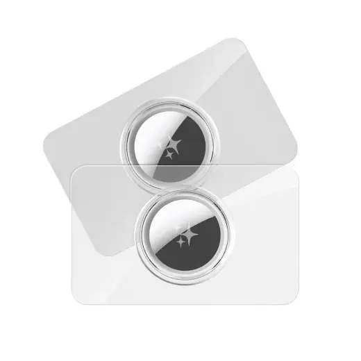 DUX DUCIS card-shaped protective case for AirTag 2 pcs transparent + black
