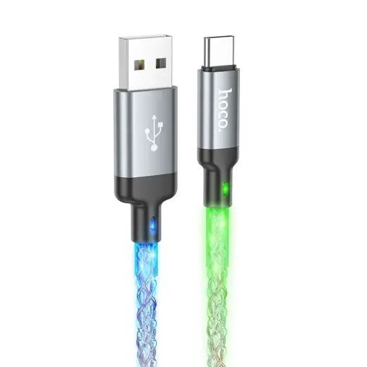 Hoco U112 duomenų perdavimo ir įkrovimo laidas | USB-A į USB-C | 15W | 1m | pilkas