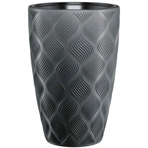 Flower pot Flow Slim 30cm 24L, black