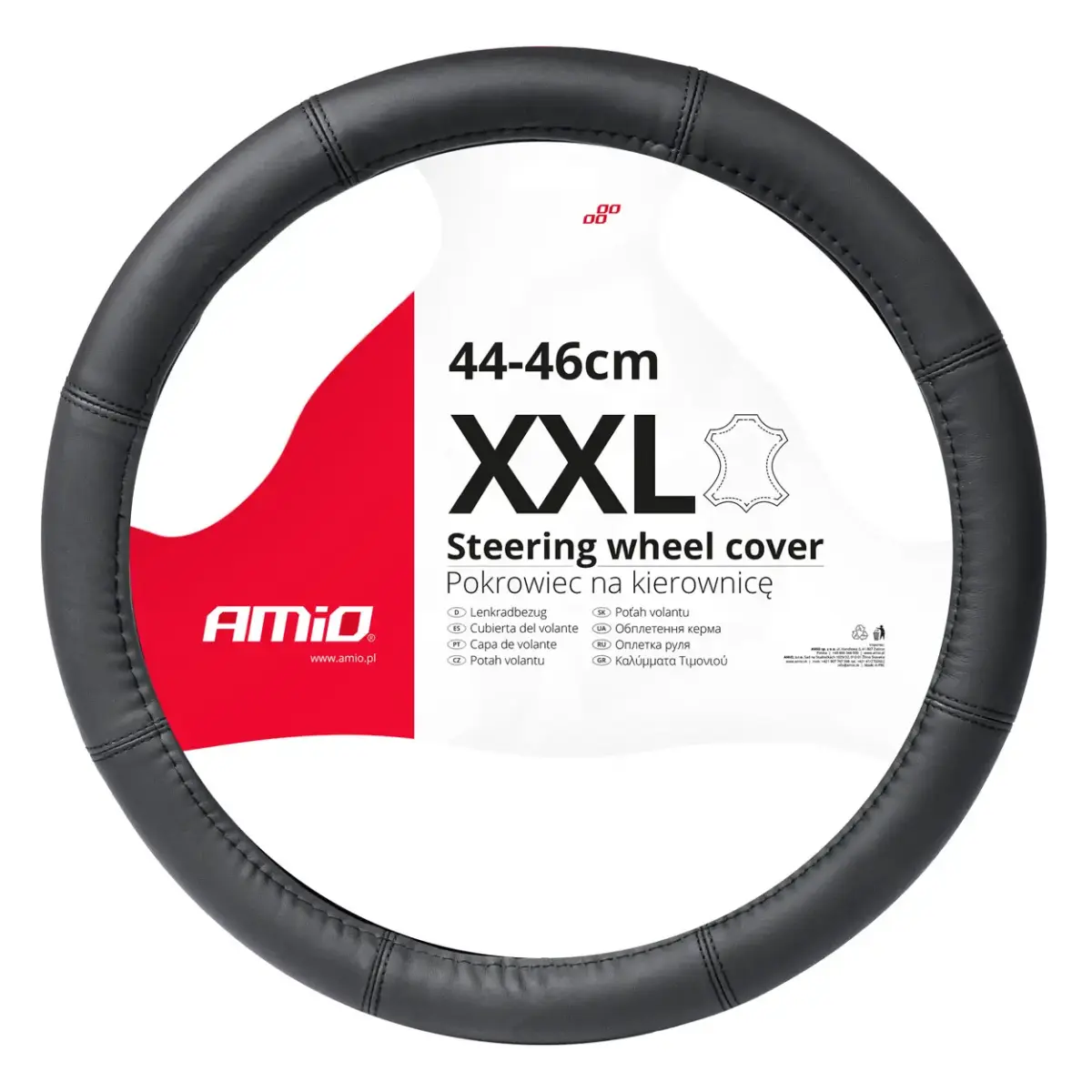 Steering wheel cover Leather Series SWC-48-XXL (44-46cm)