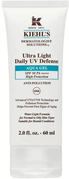 Kiehls Ultra Light Daily UV Defense Aqua Gel 50 SPF - Clear