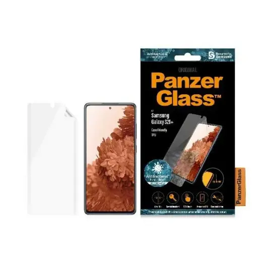 PanzerGlass TPU Samsung S21+ G996 Case Friendly, Fingerprint, Antibacterial, Designed for Samsung, Materiał TPU