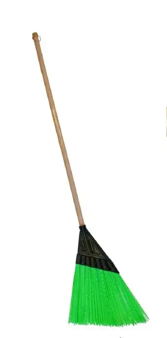 HORTUS Street broom with handle flat green