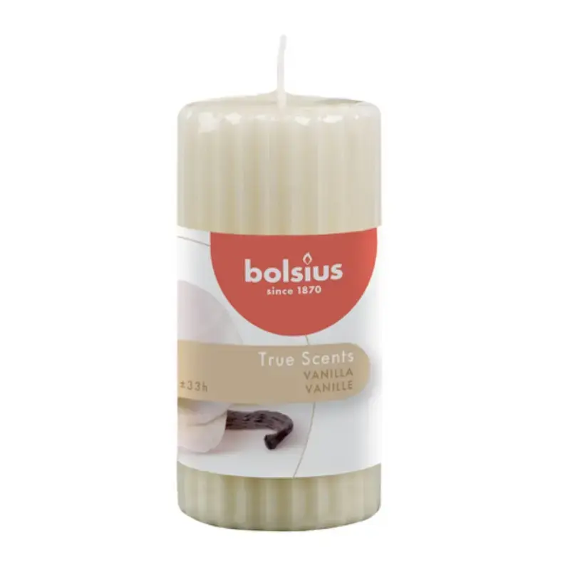 Svece arom. cilindrs True Scents Ø120x58mm vanilla